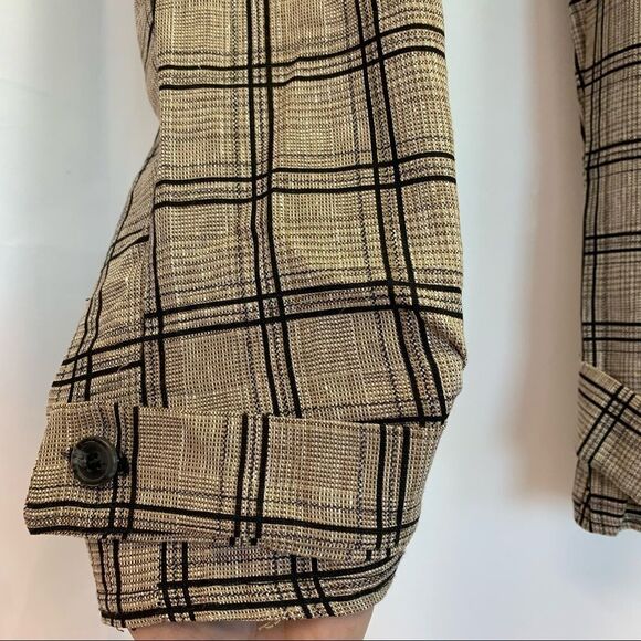 PRETTY Little Things NWT Black Tan Check Peg Leg Pants size 12 - Picture 7 of 13